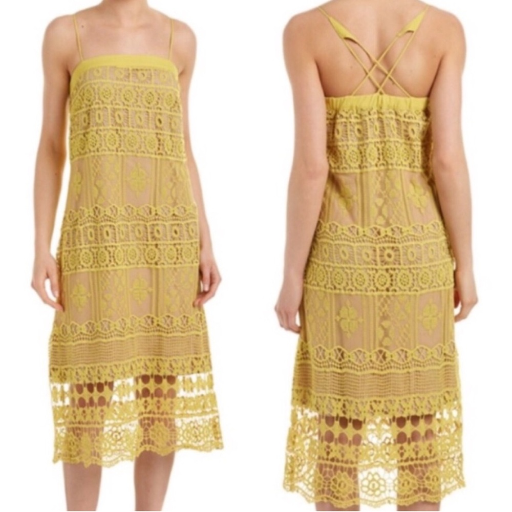NWOT GREYLIN yellow lace dress